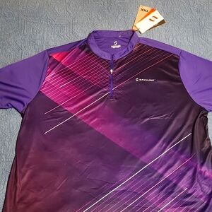 Savalino Bowling Jersey Dassioy ☆ 3XL ☆ Purple ☆ NWT ☆ 2 way stretch, quick dry